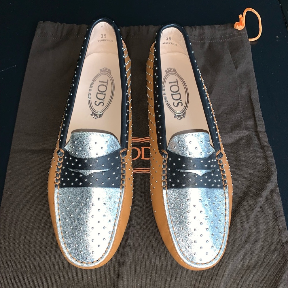 Tod’s Leather Studded Gommino Shoes